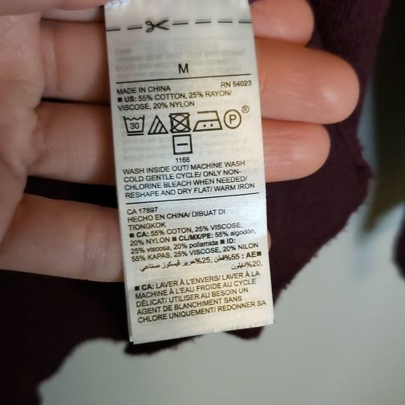 𝅺3 for $25 Old Navy Maroon Open Front Cardigan Medium - Picture 5 of 6